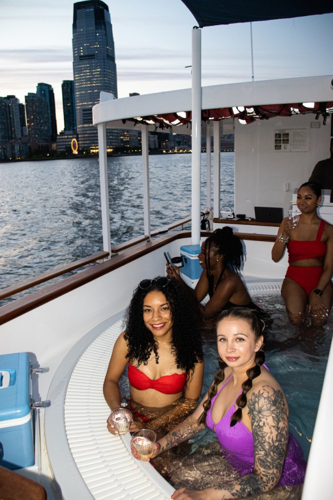 a group of people on a hot tub boat in DC