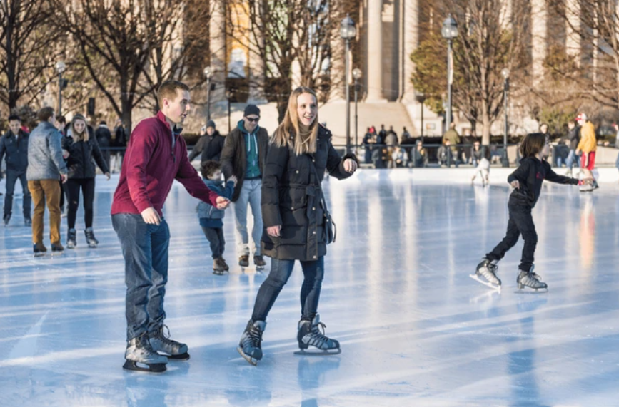 Outdoor Ice Skating at West Post - washington dc