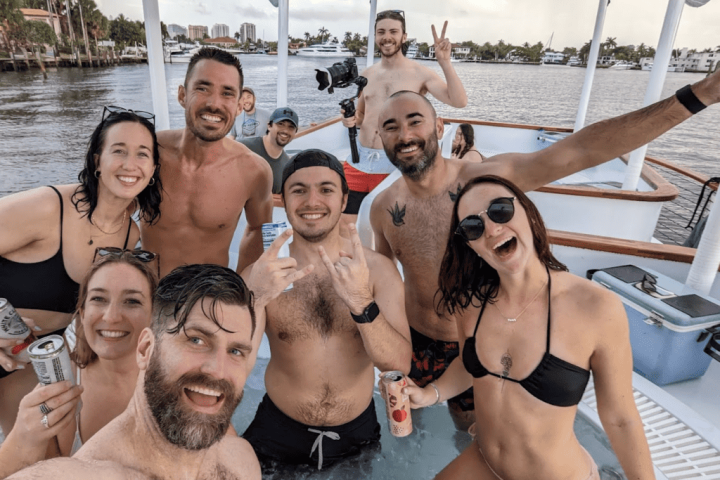 Fun on the Hot Tub Boat