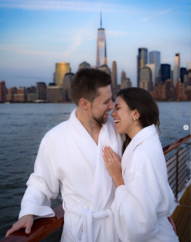 couple on DC hot tub boat on valentines Day