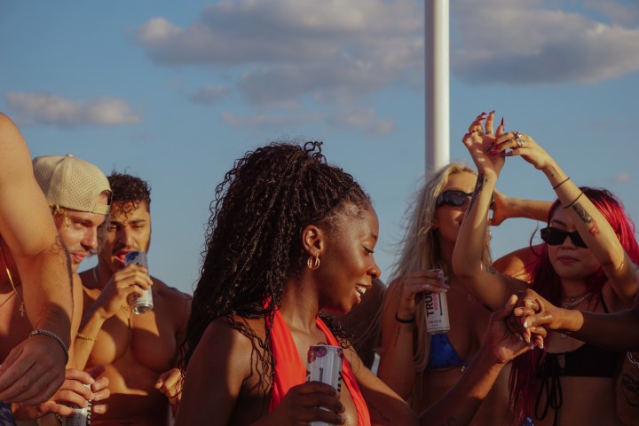 a group of people that are talking to each other