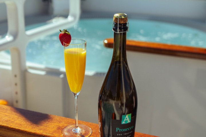 a bottle of wine on a table