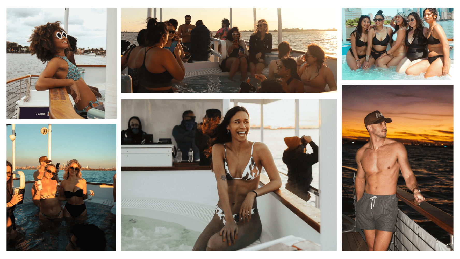 people enjoying themselves on the NYC Hot Tub Boat